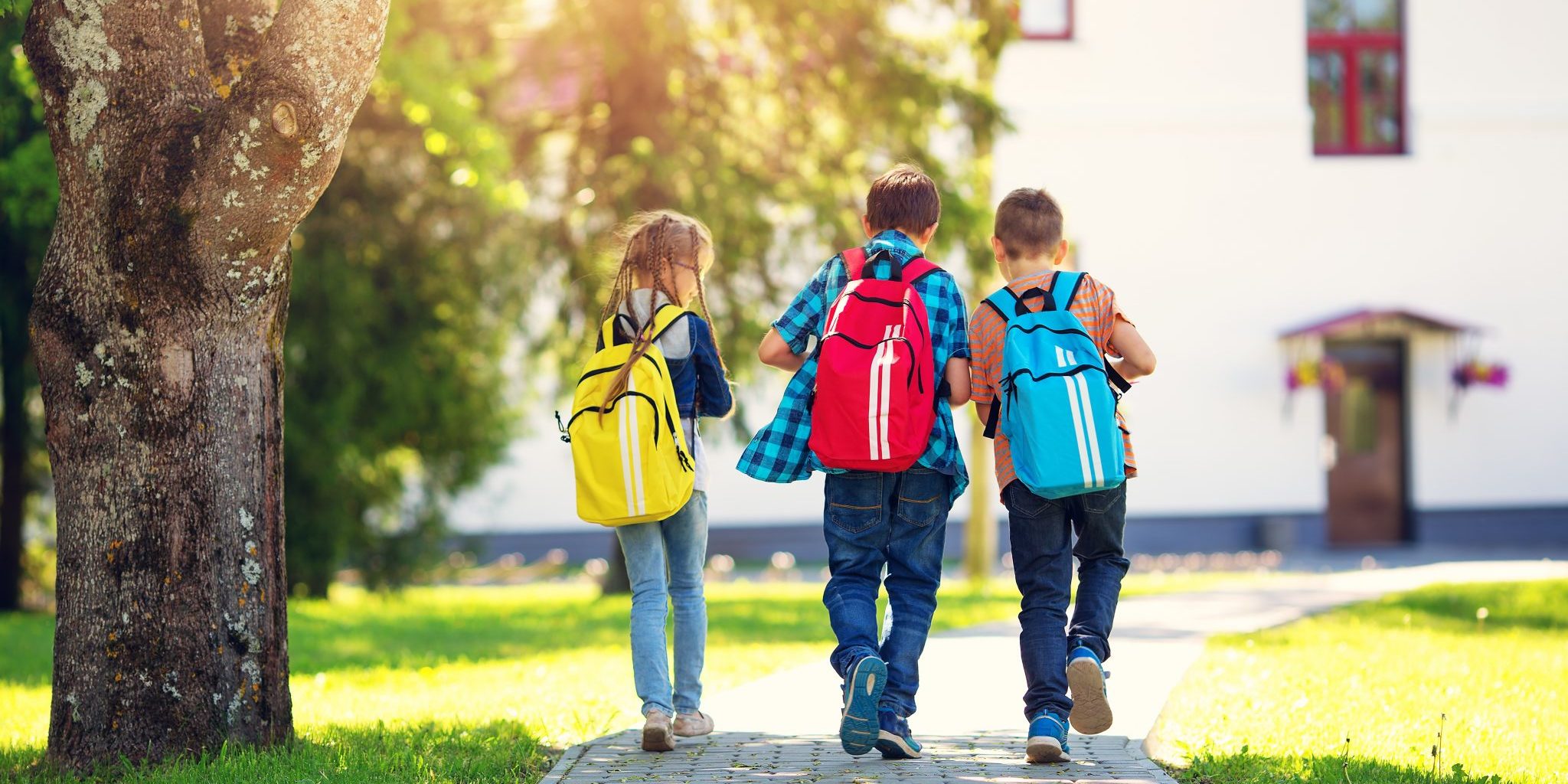 Children walking to School | Bonneville Academy | Stansbury Park, Utah